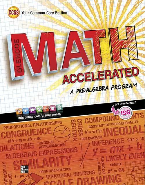 Book cover of Glencoe Math Accelerated: A Pre-Algebra Program