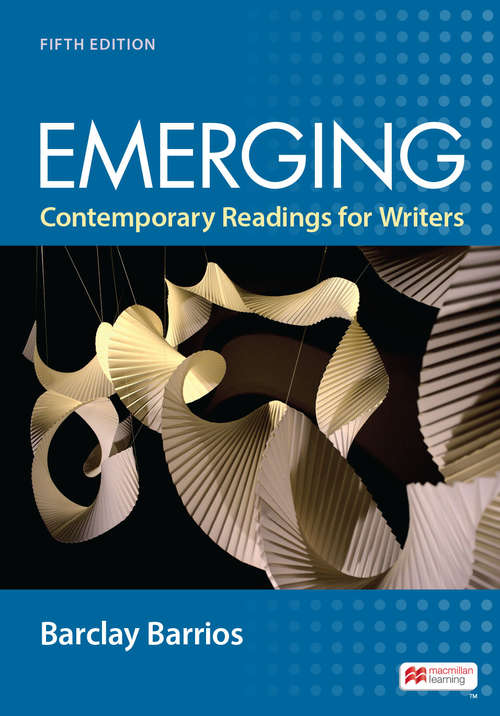 Book cover of Emerging: Contemporary Readings for Writers (Fifth Edition)
