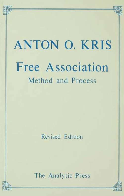 Book cover of Free Association: Methods and Process (2)