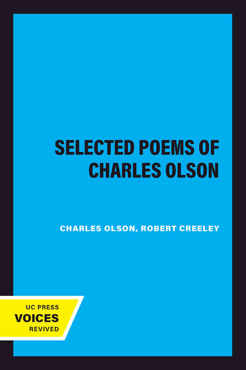 Book cover of Selected Poems of Charles Olson