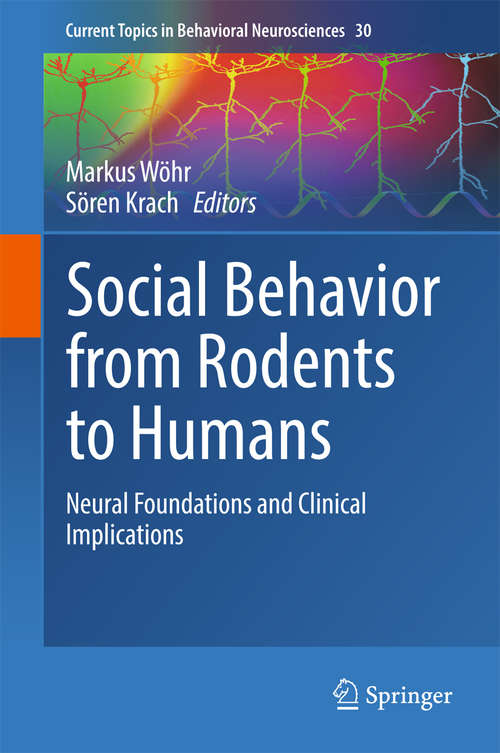 Book cover of Social Behavior from Rodents to Humans