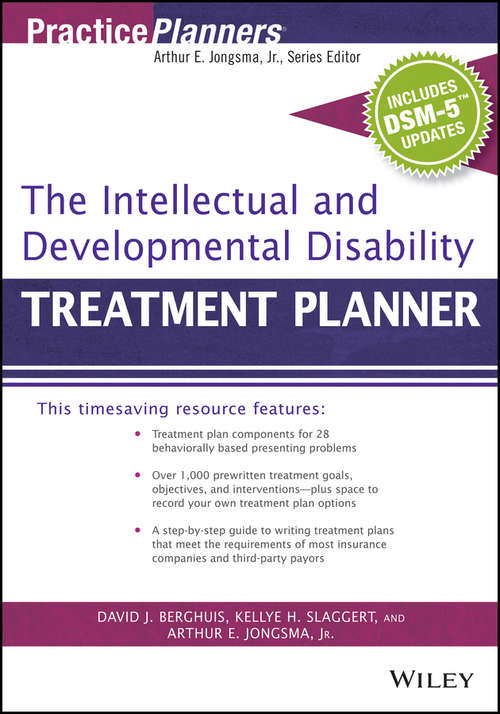 Book cover of The Intellectual and Developmental Disability Treatment Planner, with DSM 5 Updates (2) (PracticePlanners)