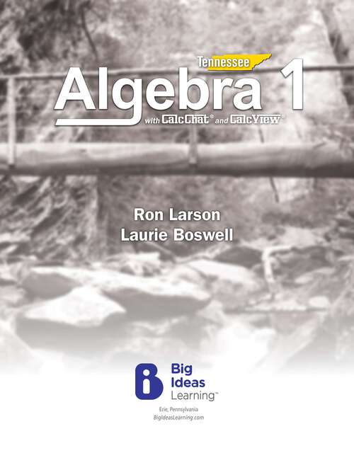 Book cover of Tennessee Algebra 1 with CalcChat® and CalcView®