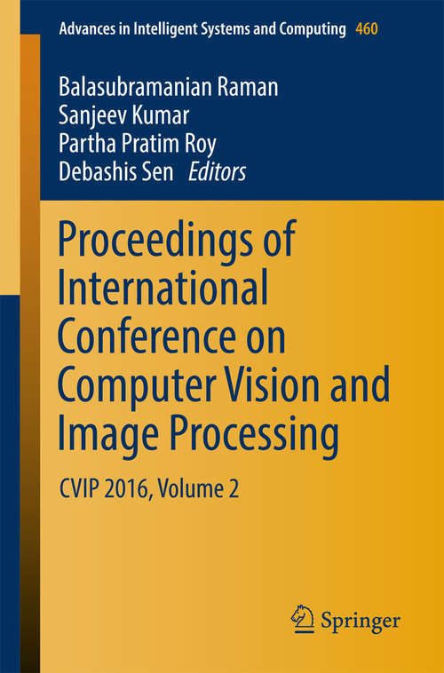 Book cover of Proceedings of International Conference on Computer Vision and Image Processing
