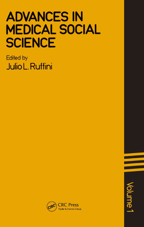 Book cover of Advances In Medical Social Sciences