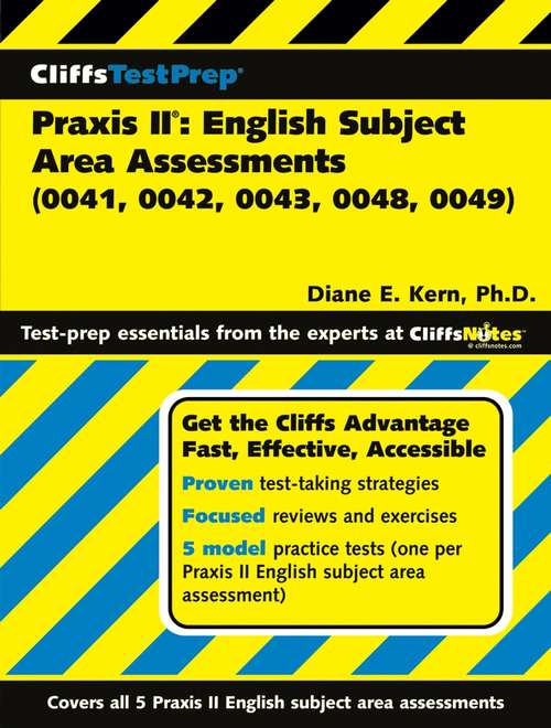 Book cover of CliffsTestPrep Praxis II: English Subject Area Assessments (0041, 0042, 0043, 0048,: 0049)