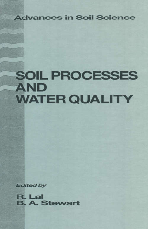 Book cover of Soil Processes and Water Quality