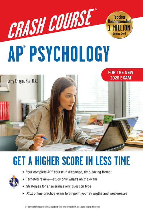 Book cover of AP®  Psychology Crash Course, For the New 2020 Exam, Book + Online: Get a Higher Score in Less Time (2) (Advanced Placement (AP) Crash Course)