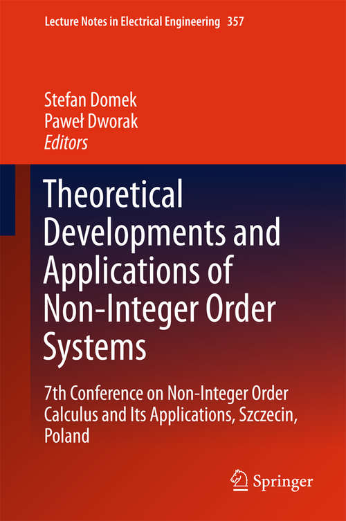 Book cover of Theoretical Developments and Applications of Non-Integer Order Systems