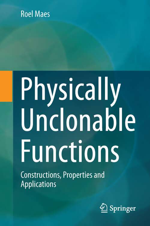 Book cover of Physically Unclonable Functions