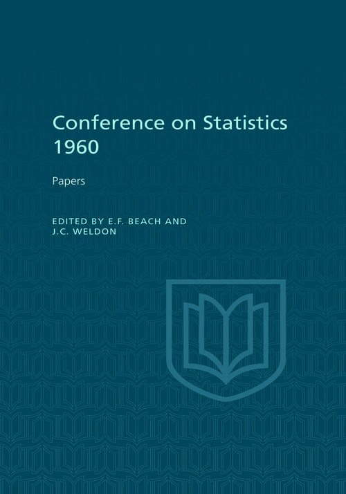 Book cover of Conference on Statistics 1960