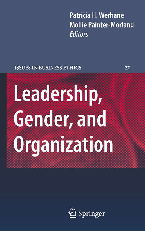 Book cover of Leadership, Gender, and Organization