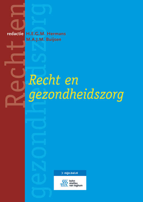 Book cover of Recht en gezondheidszorg