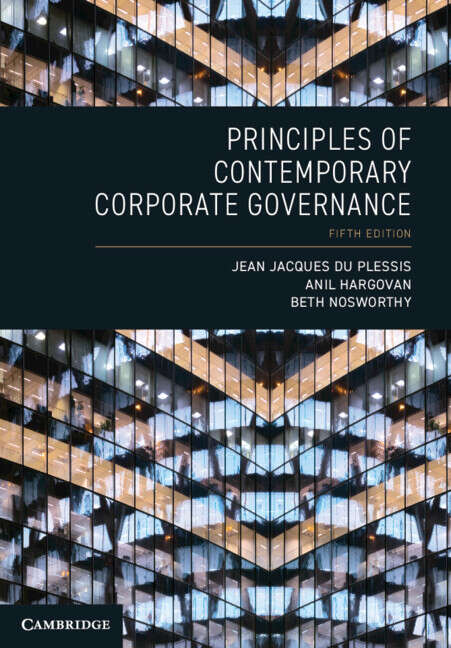 Book cover of Principles of Contemporary Corporate Governance (5)