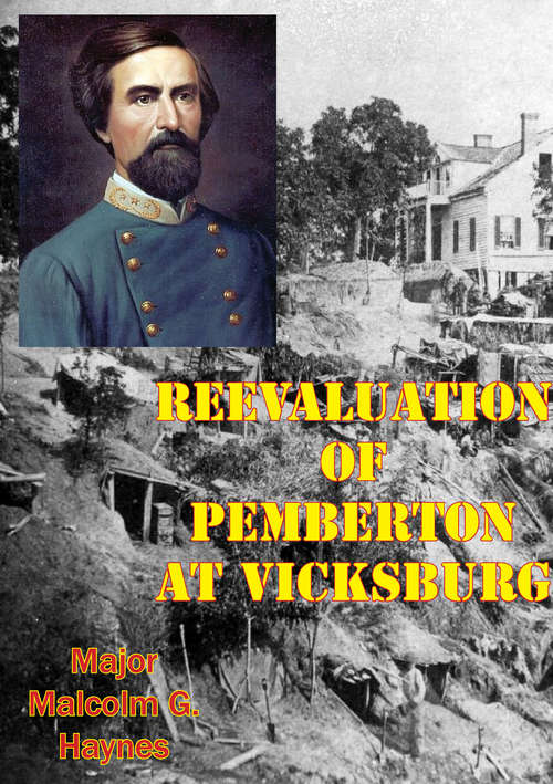 Book cover of Reevaluation Of Pemberton At Vicksburg