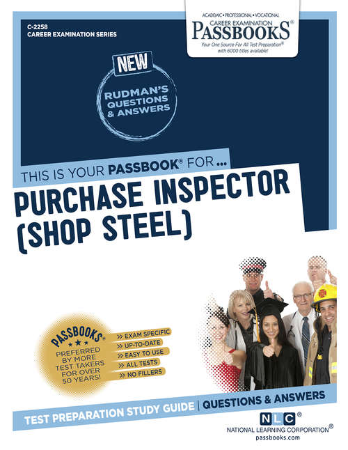 Book cover of Purchase Inspector (Shop Steel): Passbooks Study Guide (Career Examination Series)