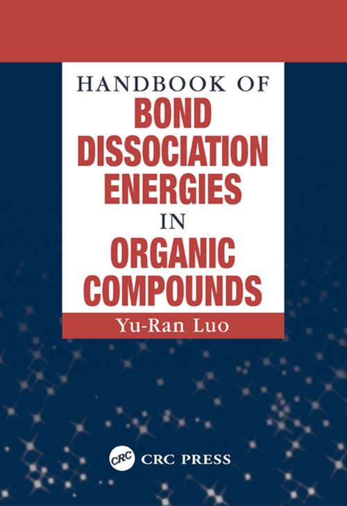 Book cover of Handbook of Bond Dissociation Energies in Organic Compounds