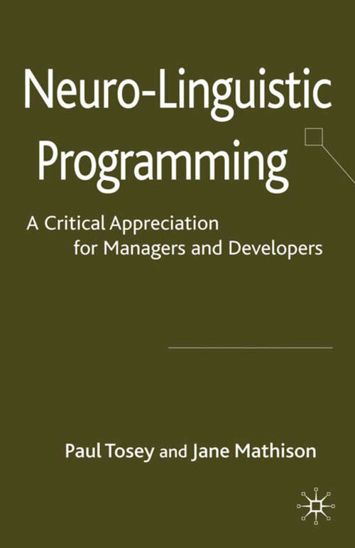 Book cover of Neuro-Linguistic Programming