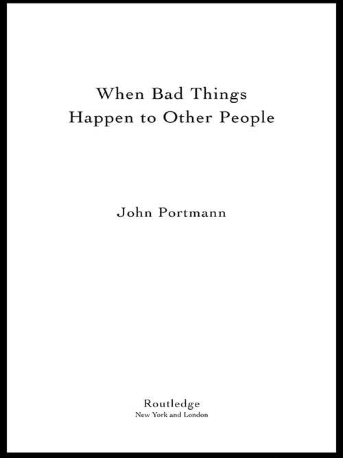 Book cover of When Bad Things Happen to Other People