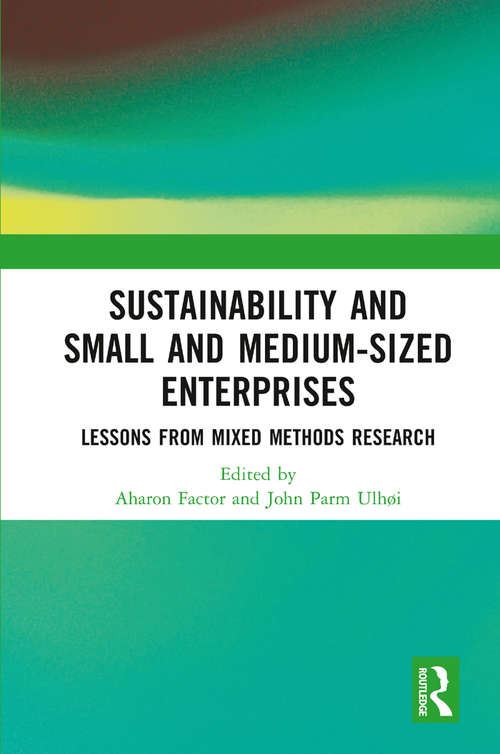 Book cover of Sustainability and Small and Medium-sized Enterprises: Lessons from Mixed Methods Research