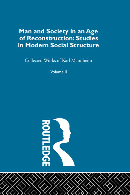 Book cover of Man & Soc Age Reconstructn V 2 (Studies In Modern Social Structure)