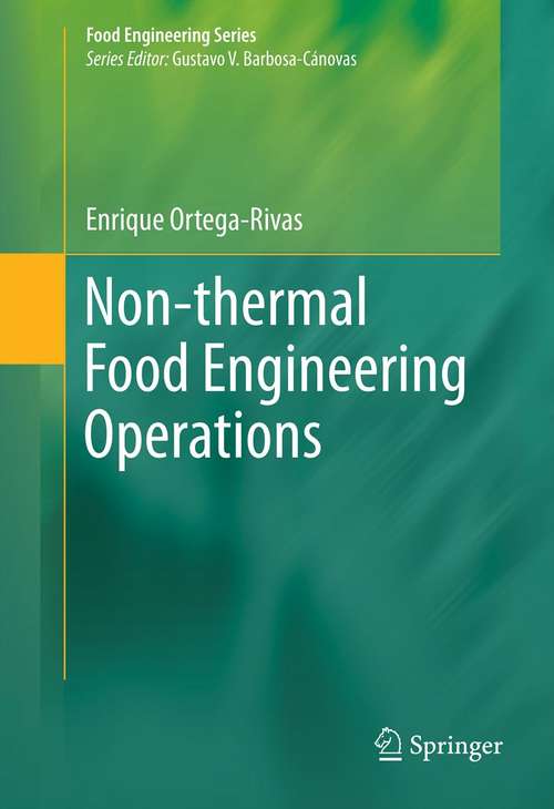 Book cover of Non-thermal Food Engineering Operations