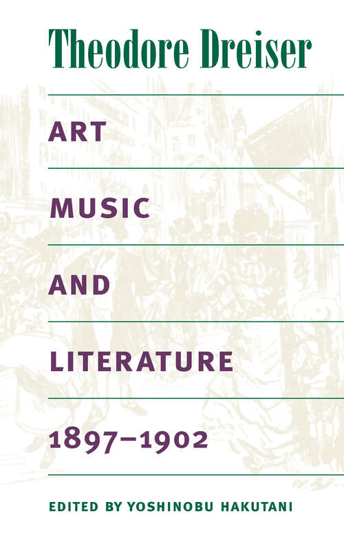 Book cover of Art, Music, and Literature, 1897-1902