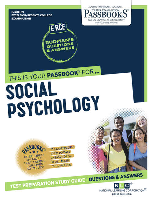 Book cover of Social Psychology: Passbooks Study Guide (Excelsior/Regents College Examination Series)