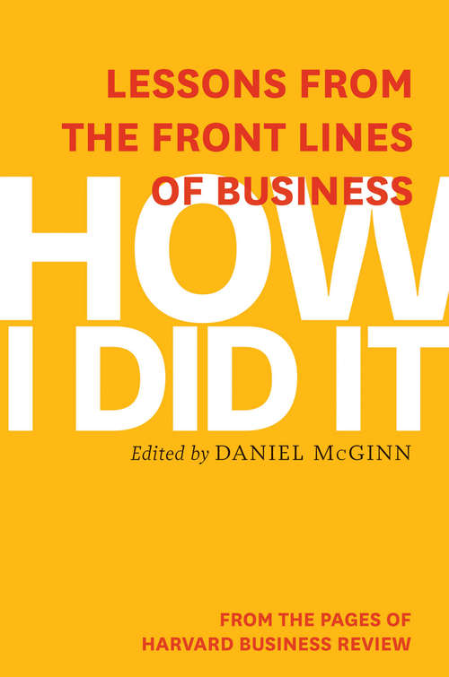 Book cover of How I Did It