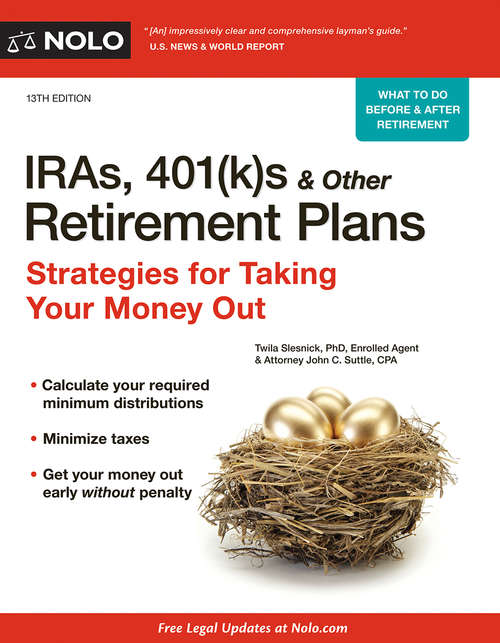 Book cover of IRAs, 401(k)s & Other Retirement Plans: Strategies for Taking Your Money Out