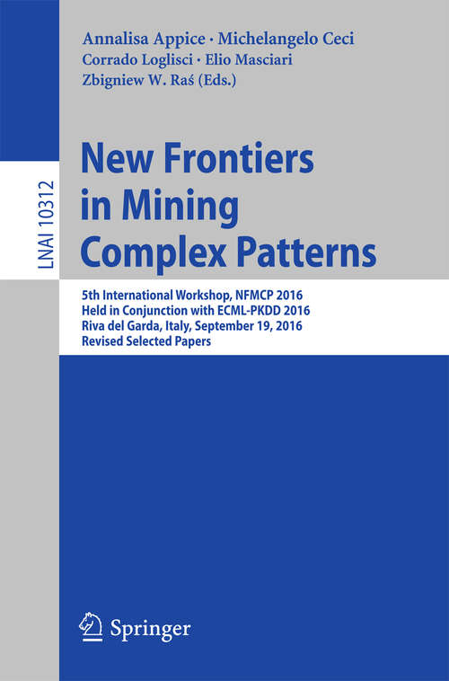 Book cover of New Frontiers in Mining Complex Patterns