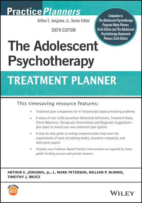 Book cover of The Adolescent Psychotherapy Treatment Planner (6) (PracticePlanners)