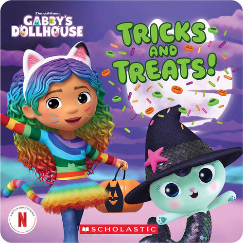 Book cover of Tricks and Treats (Gabby's Dollhouse Storybook)