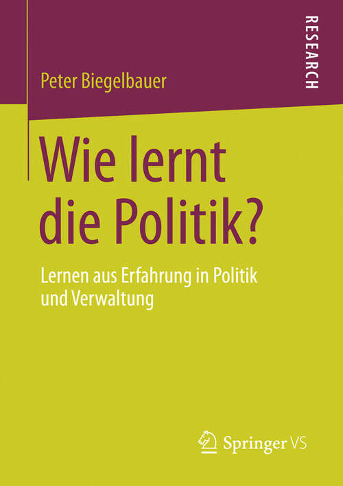 Book cover of Wie lernt die Politik?