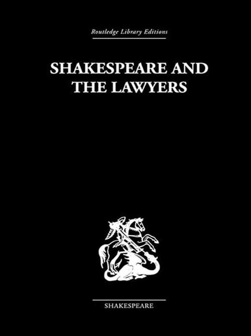 Book cover of Shakespeare and the Lawyers