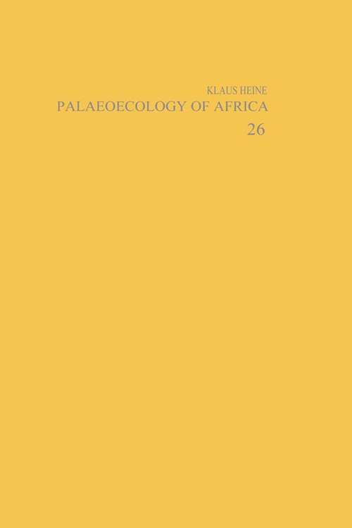 Book cover of Palaeoecology of Africa and the Surrounding Islands - Volume 26 (Palaeoecology Of Africa Ser.)