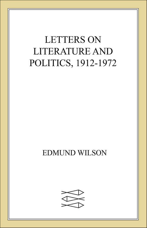 Book cover of Letters on Literature and Politics, 1912–1972