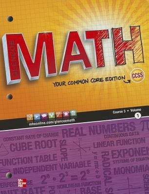Book cover of Glencoe Math: Your Common Core Edition, CCSS [Grade 8, Volume 1]