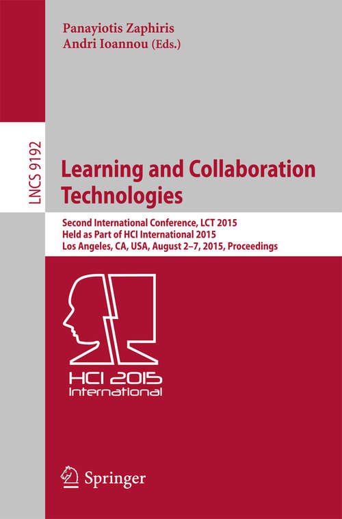 Book cover of Learning and Collaboration Technologies