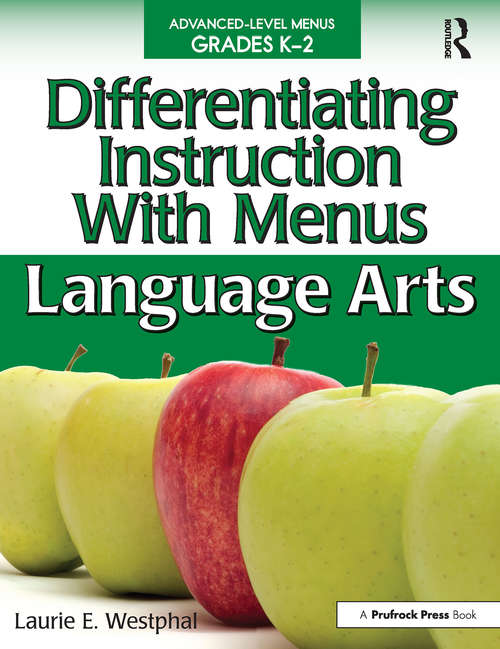 Book cover of Differentiating Instruction With Menus: Language Arts (Grades K-2)