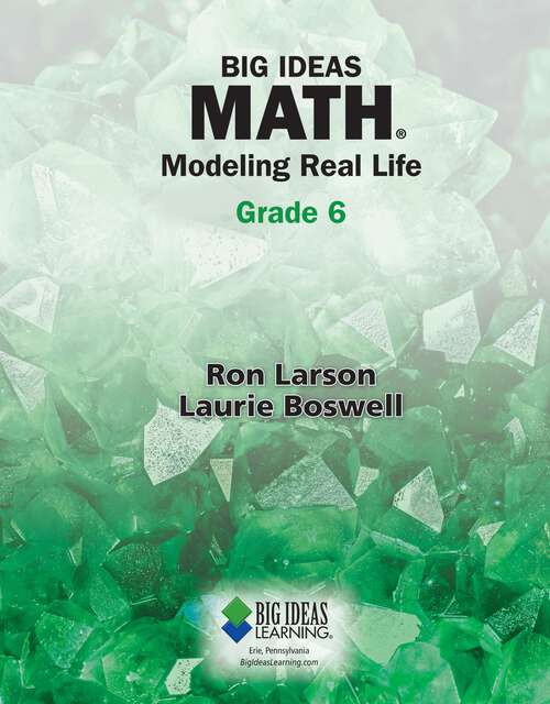 Book cover of Big Ideas Math Modeling Real Life 2021 South Carolina Grade 6