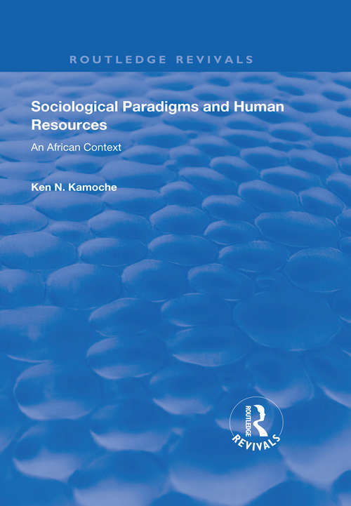 Book cover of Sociological Paradigms and Human Resources: An African Context