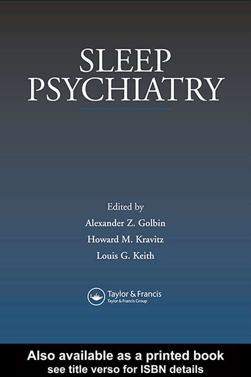 Book cover of Sleep Psychiatry (1)