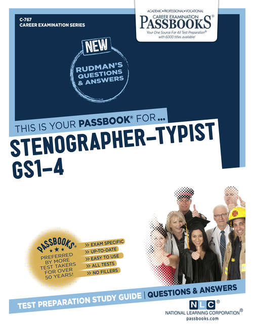 Book cover of Stenographer-Typist GS1-4: Passbooks Study Guide (Career Examination Series)