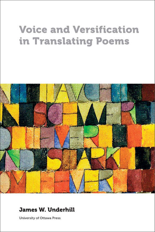 Book cover of Voice and Versification in Translating Poems (Perspectives on Translation)