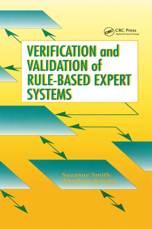 Book cover of Verification and Validation of Rule-Based Expert Systems