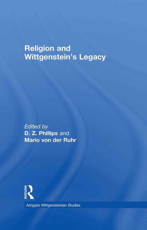 Book cover of Religion and Wittgenstein's Legacy (Ashgate Wittgensteinian Studies)