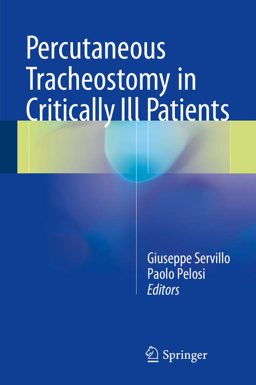 Book cover of Percutaneous Tracheostomy in Critically Ill Patients