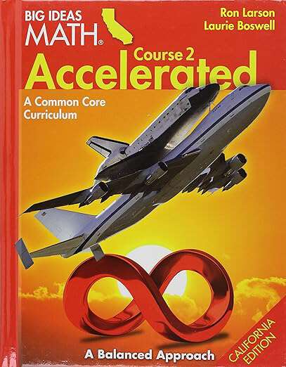 Book cover of Big Ideas Math Course 2 Accelerated: A Common Core Curriculum California Pupil Edition