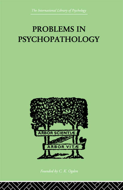 Book cover of Problems in Psychopathology